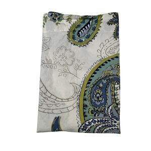 POTTERY BARN One Annie Paisley Standard Blue Green Organic Cotton Pillow Sham